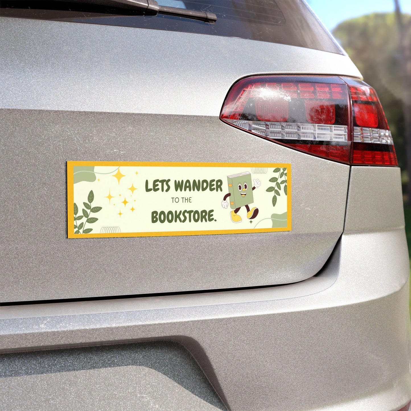 Let’s Wander to The Bookstore- Car Magnet
