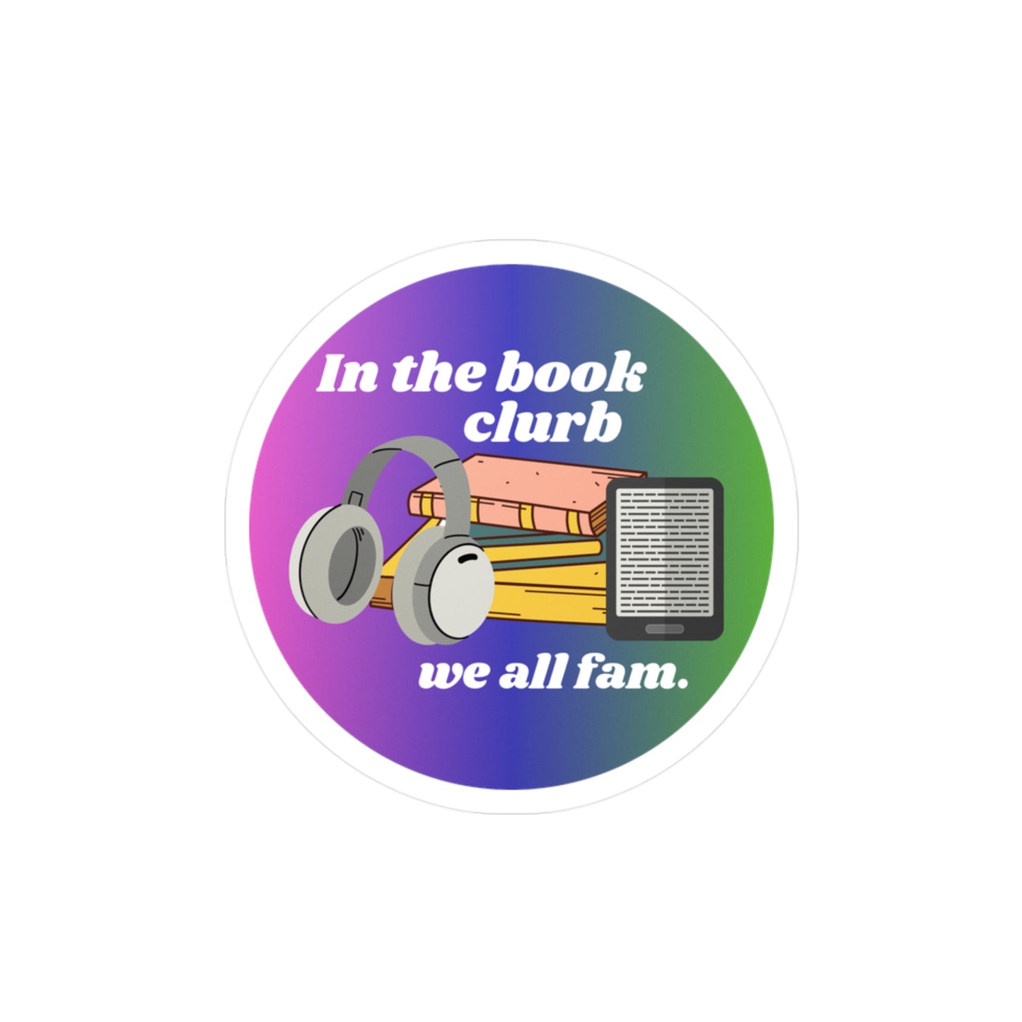 In the Boom Clurb Kiss-Cut Vinyl Decals, Fun Stickers for Book Lovers, Home Decor, Gifts for Readers, Literary Club Accessories, Party Favors