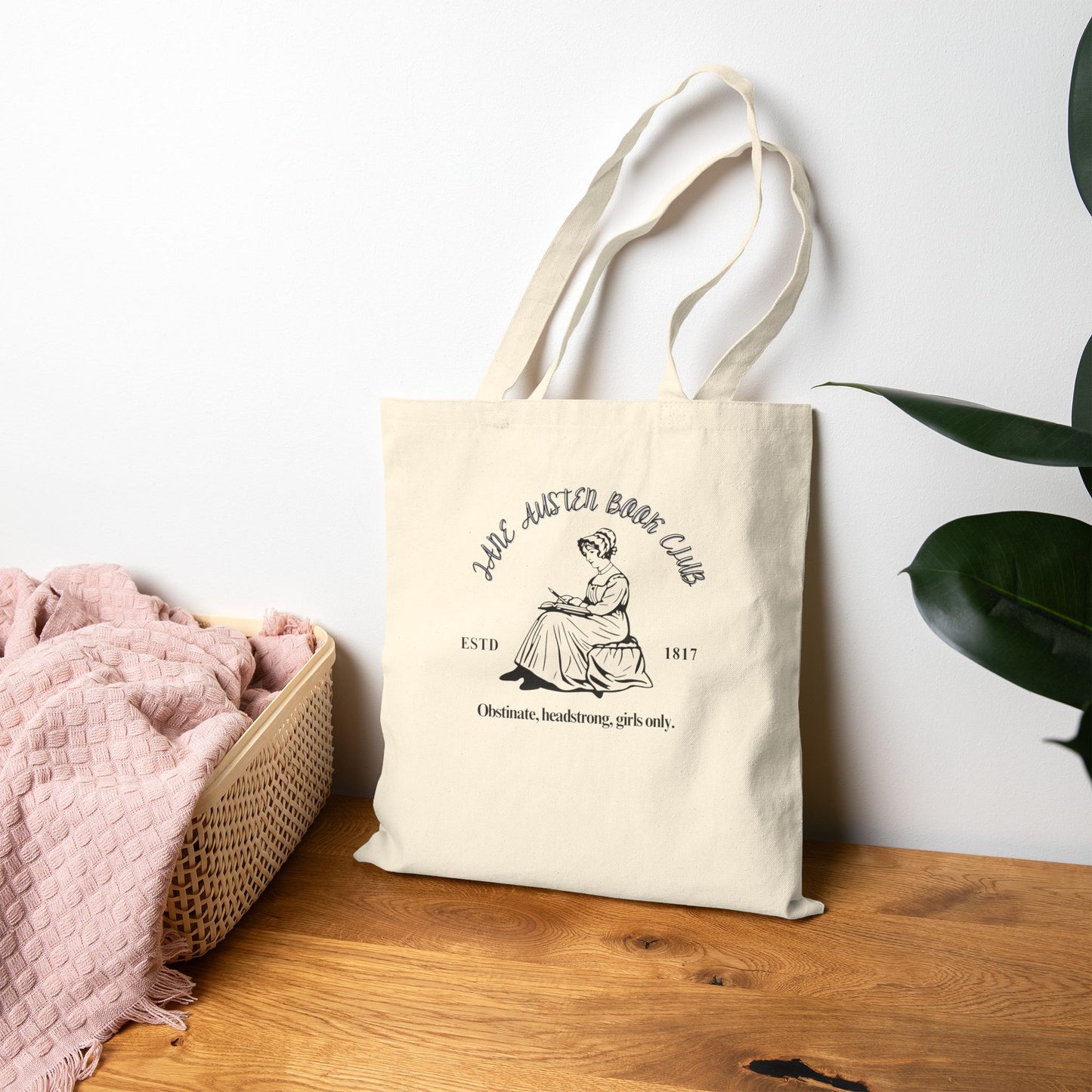 Jane Austen Book Club Tote Bag, Book Bag, Eco-Friendly Carryall, Gift for Readers, Literary Gift, Sustainable Shopping Bag