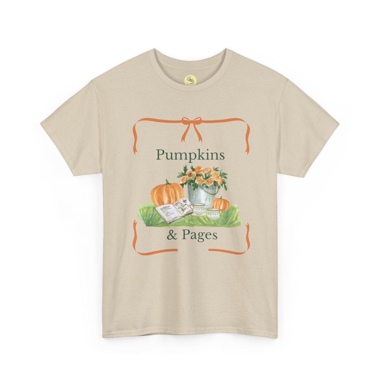 Pumpkins & Pages Tee | Fall Vibes, Book Lover Gift, Thanksgiving Apparel, Cozy Autumn Shirt