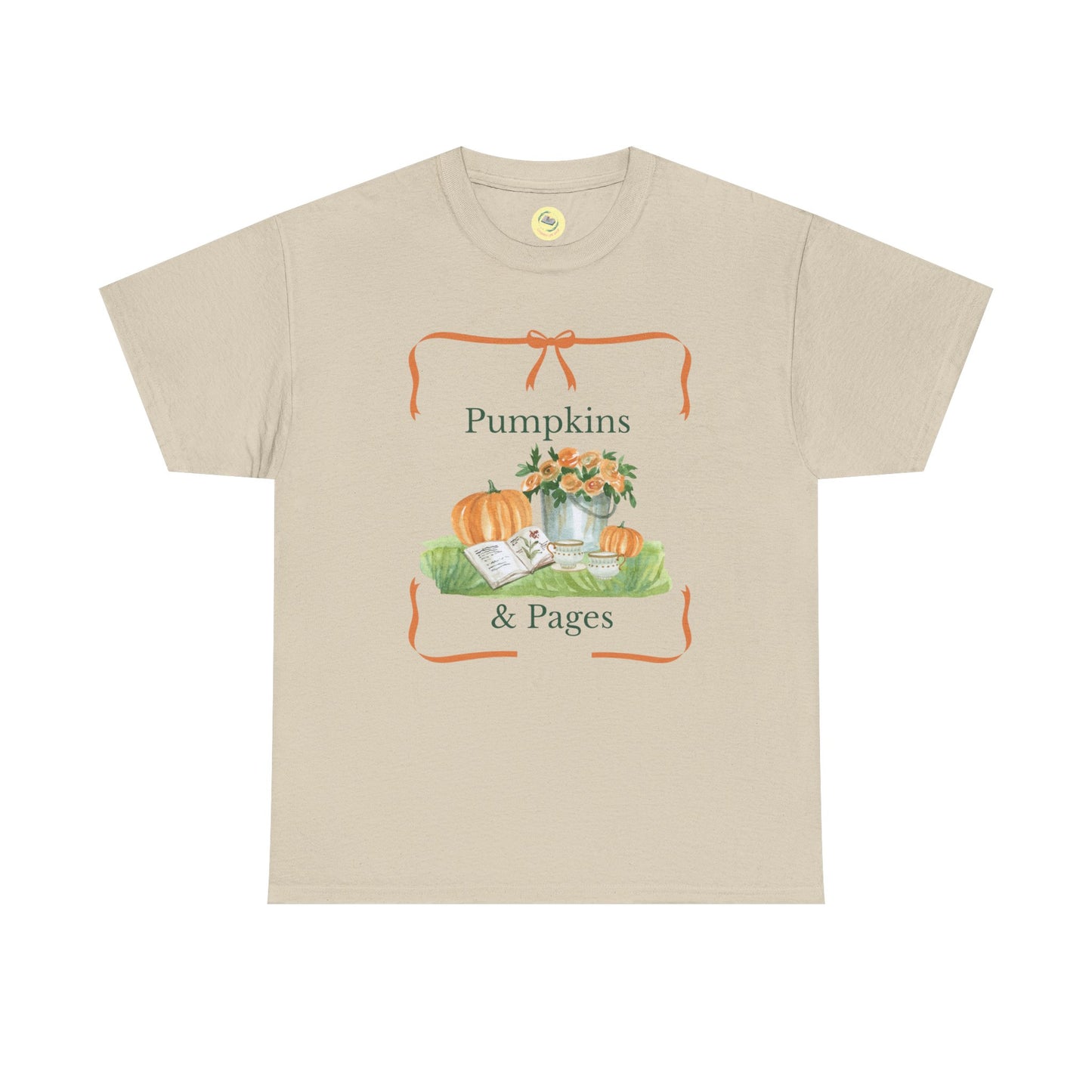 Pumpkins & Pages Tee | Fall Vibes, Book Lover Gift, Thanksgiving Apparel, Cozy Autumn Shirt