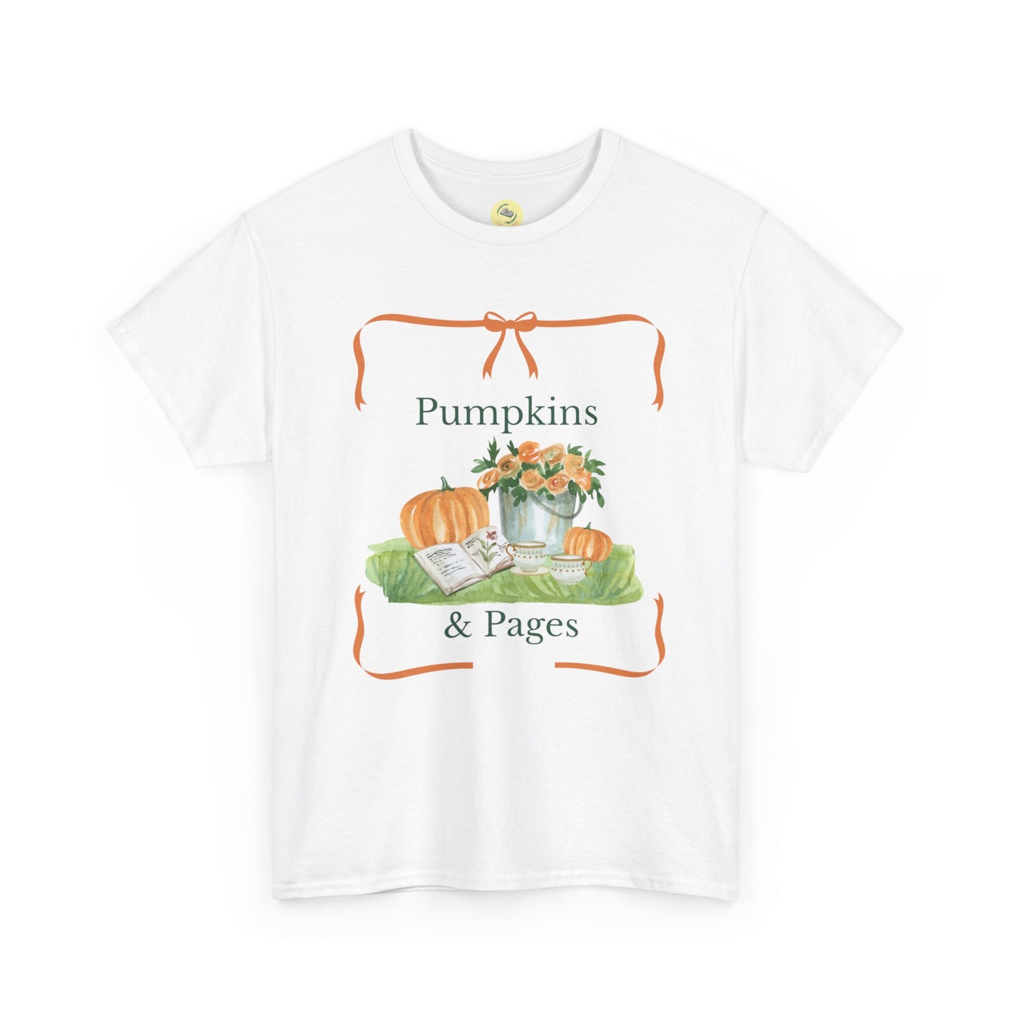 Pumpkins & Pages Tee | Fall Vibes, Book Lover Gift, Thanksgiving Apparel, Cozy Autumn Shirt