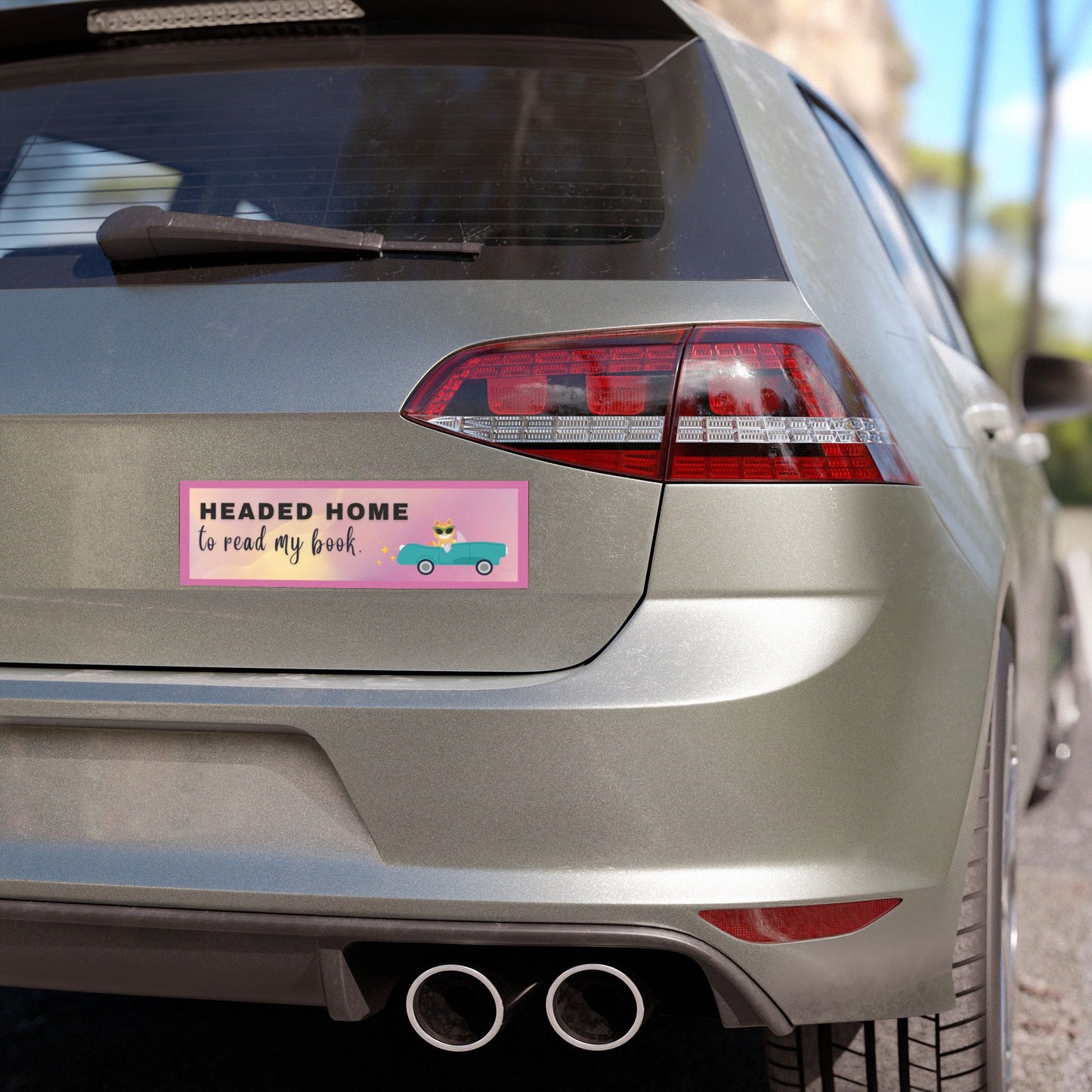 Headed Home to Read- Car Magnet