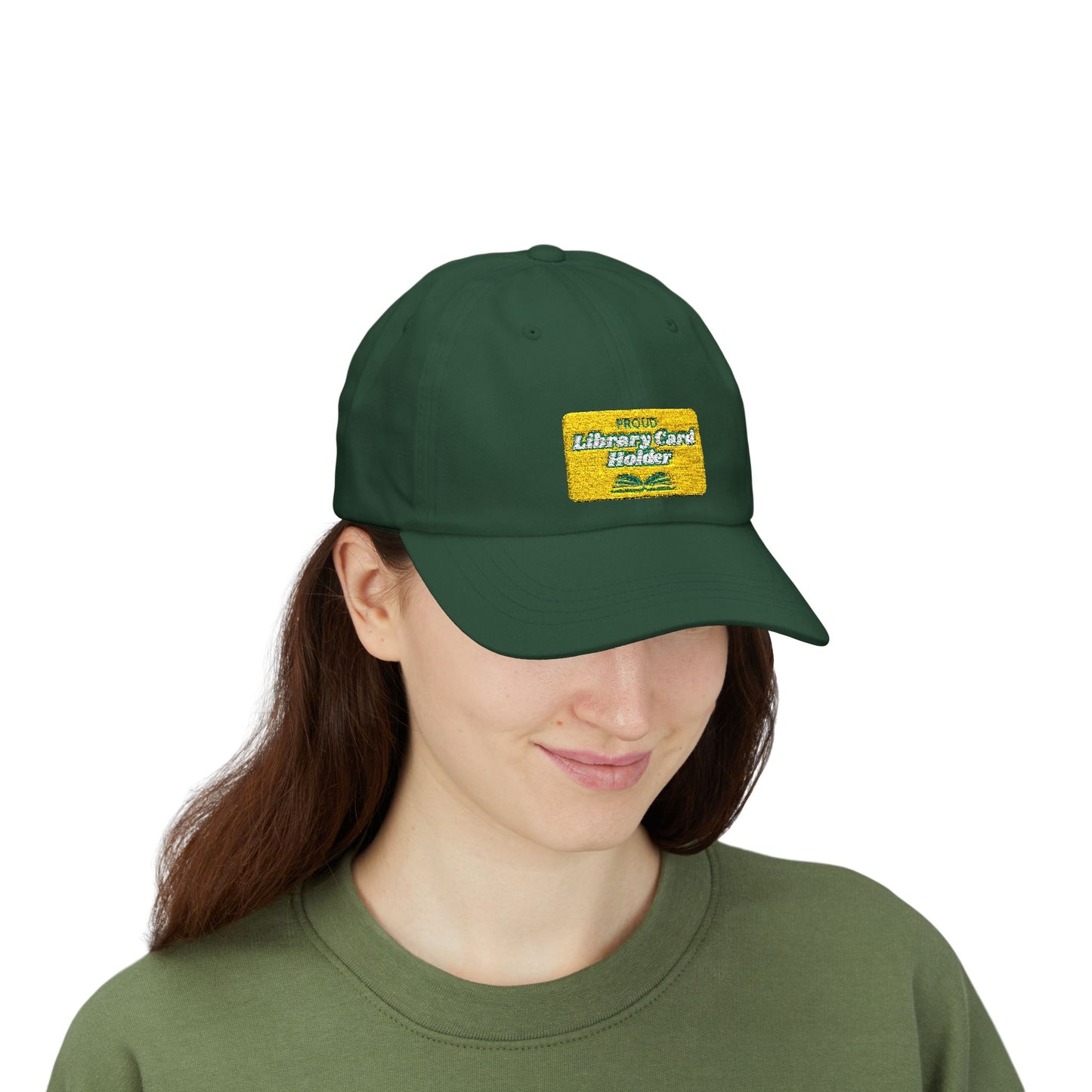 Proud Library Card Holder Dad Cap | Casual Cotton Hat, Gift for Book Lovers, Dad Hat, Library Enthusiast Gift, Unique Cap