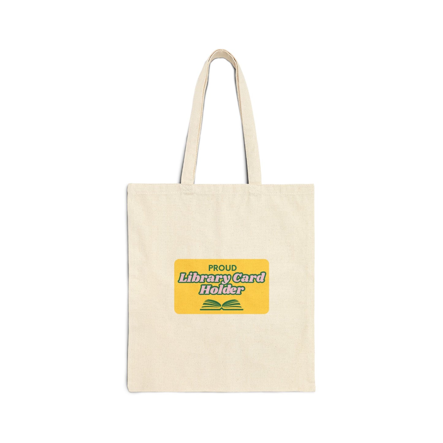 Proud Library Card Holder Tote Bag, Eco-Friendly Canvas Bag, Book Lover Gift, Library Accessory, Sustainable Shopping Bag