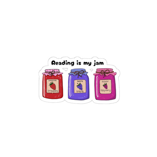 Reading Jam Sticker - Cute Vinyl Decals for Book Lovers, Perfect for Laptops, Journals, Scrapbooking, Gifts