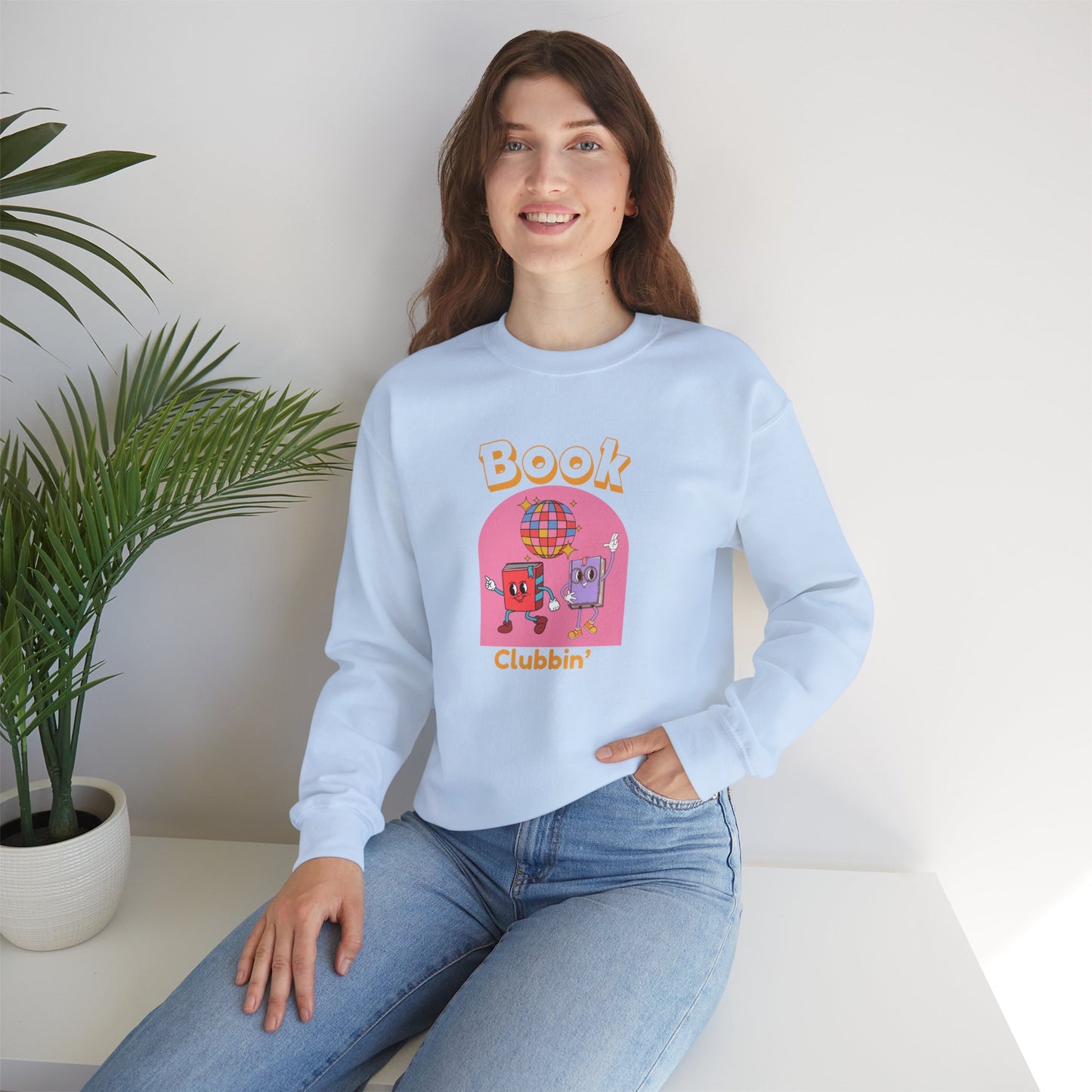 Book Clubbin' Unisex Crewneck Sweatshirt | Cozy Sweater for Book Lovers, Gift for Readers, Fun Literary Apparel, Chill Vibes [...]