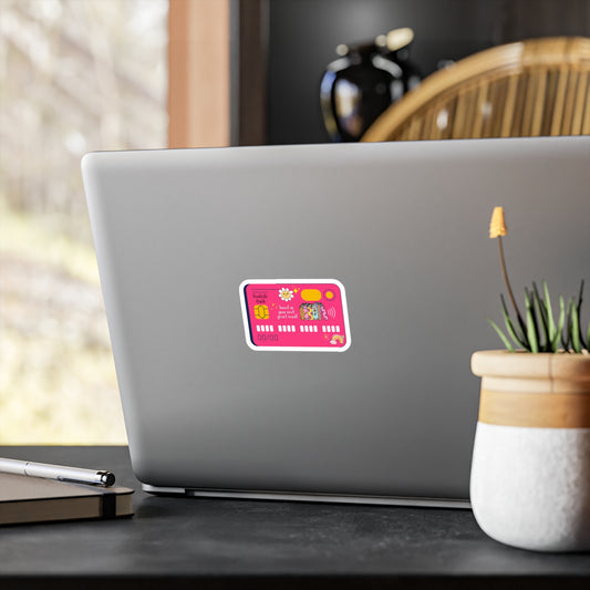 Cute Bookish Bank Card Vinyl Decals | Fun Sticker for Book Lovers, Personalized Decor, Gift for Readers, Unique Home Decor, Playful Stationery