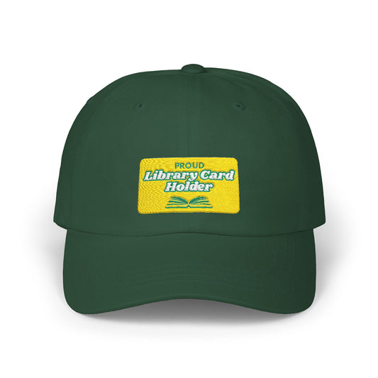 Proud Library Card Holder Dad Cap | Casual Cotton Hat, Gift for Book Lovers, Dad Hat, Library Enthusiast Gift, Unique Cap