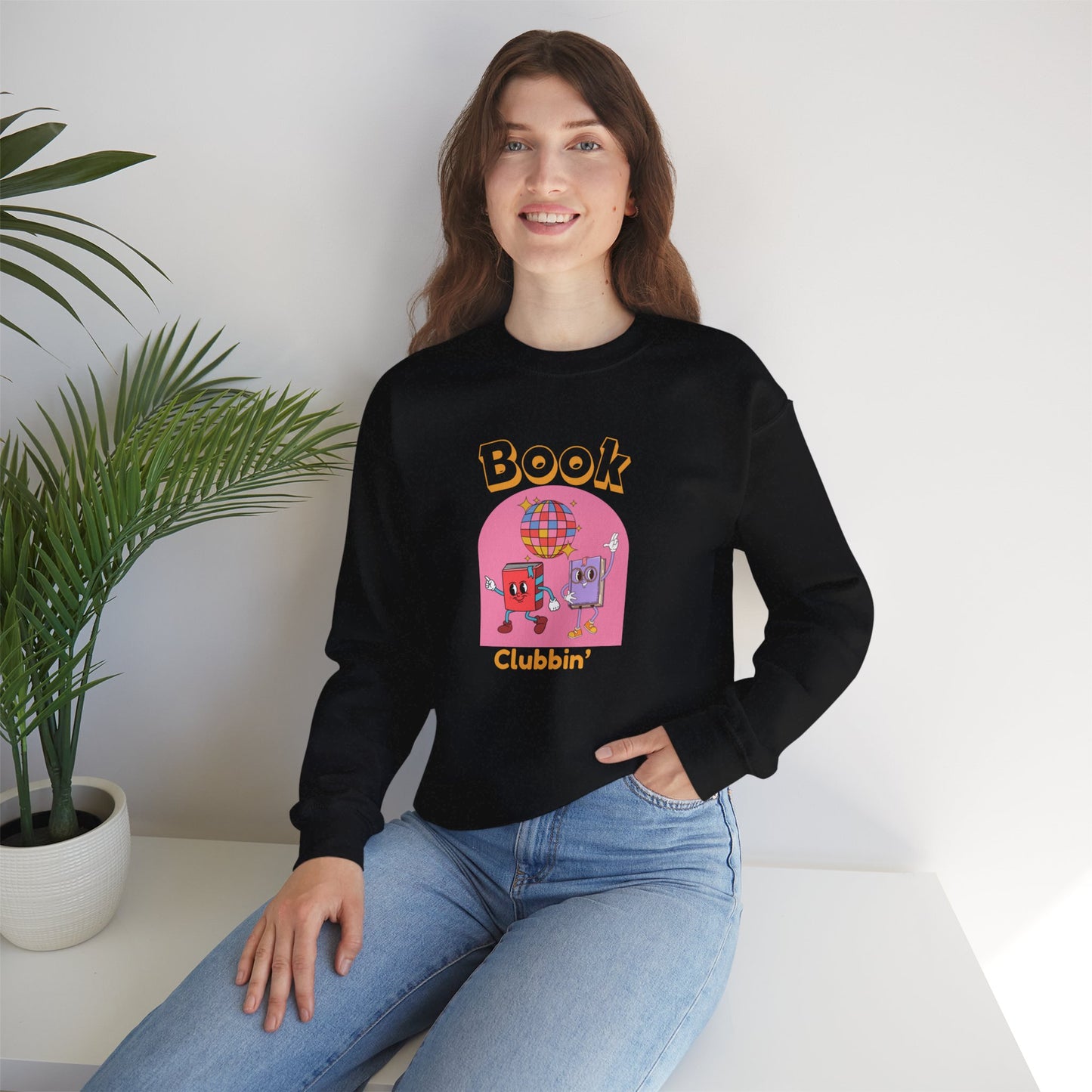 Book Clubbin' Unisex Crewneck Sweatshirt | Cozy Sweater for Book Lovers, Gift for Readers, Fun Literary Apparel, Chill Vibes [...]
