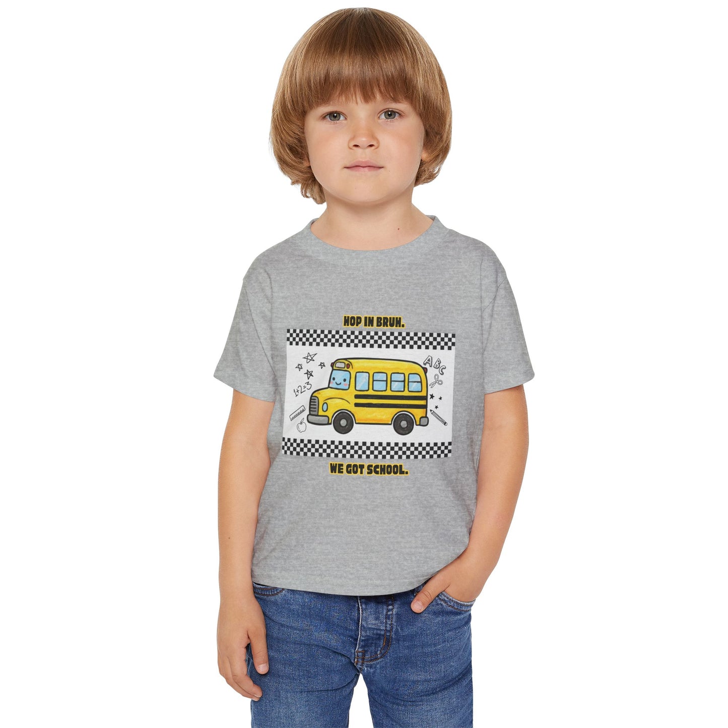 Hop In Bruh, We Got School-Toddler Tee