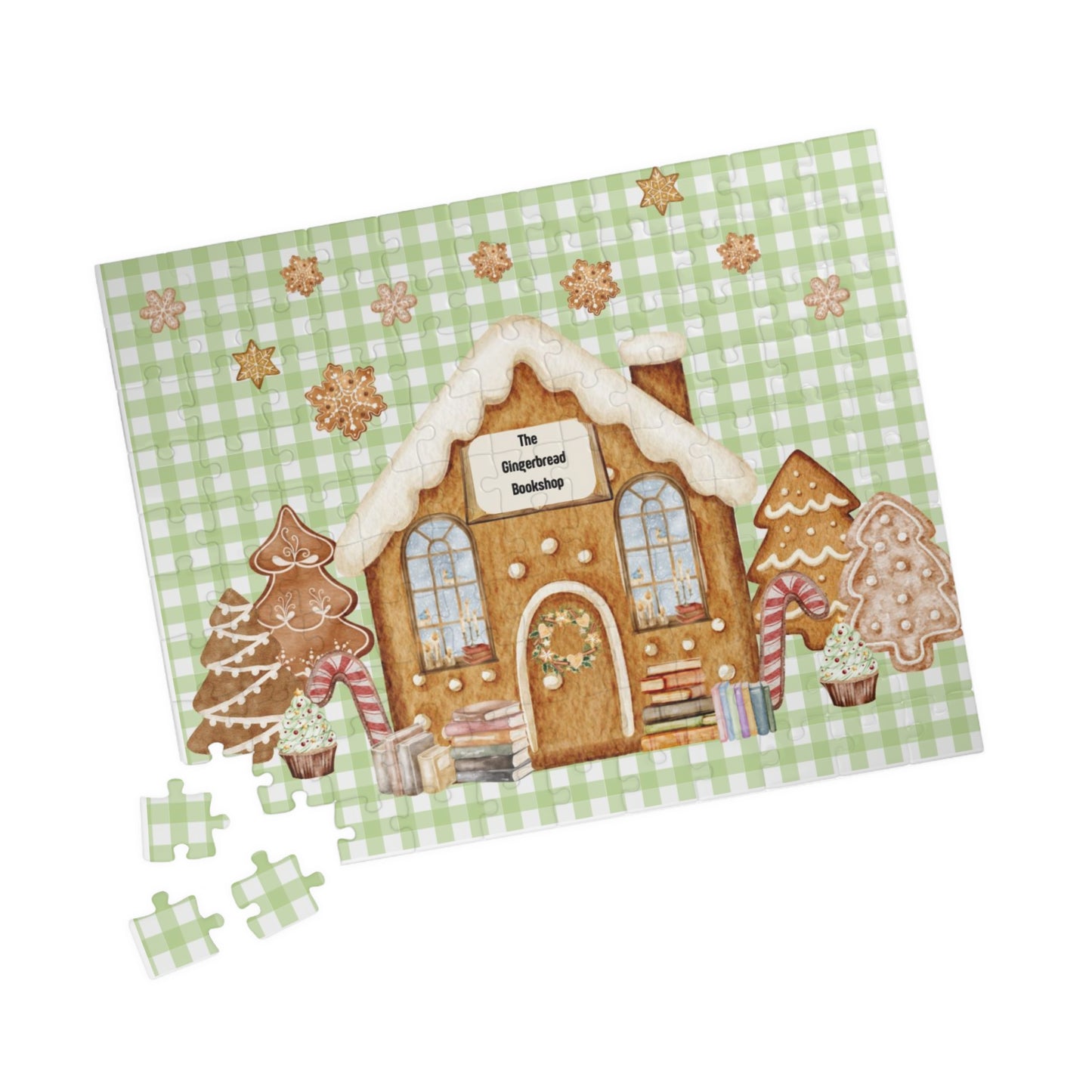 Gingerbread House Puzzle, Holiday Family Fun Game, Christmas Decor Gift, Cozy Winter Nights Activity, Seasonal Home Jigsaw