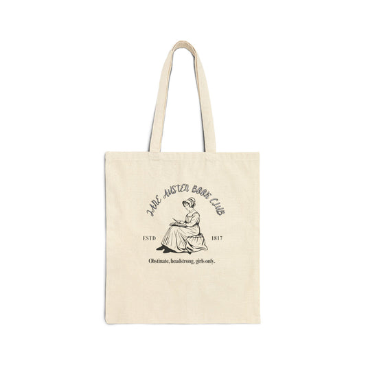 Jane Austen Book Club Tote Bag, Book Bag, Eco-Friendly Carryall, Gift for Readers, Literary Gift, Sustainable Shopping Bag