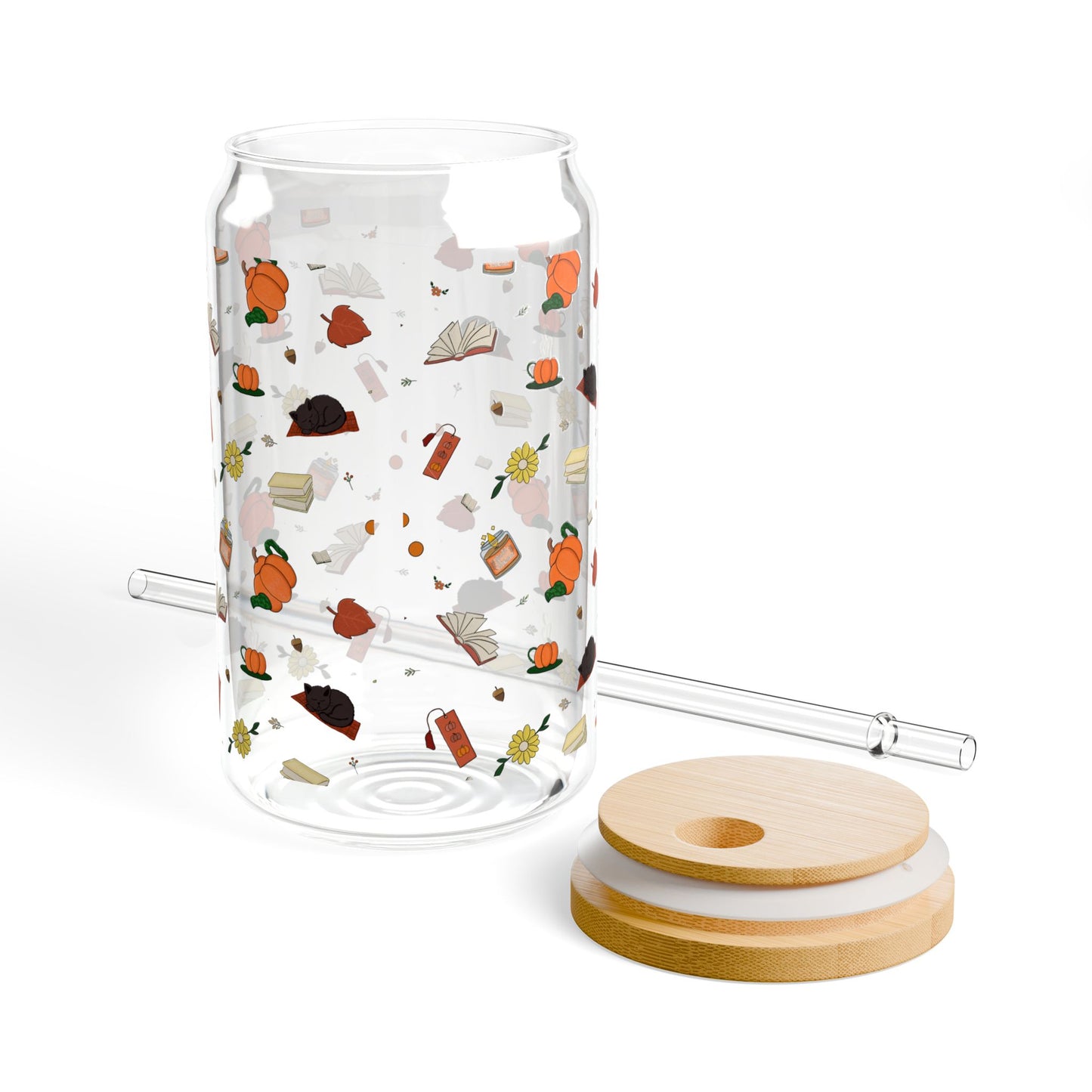 Cozy Reads 16oz Sipper Glass –