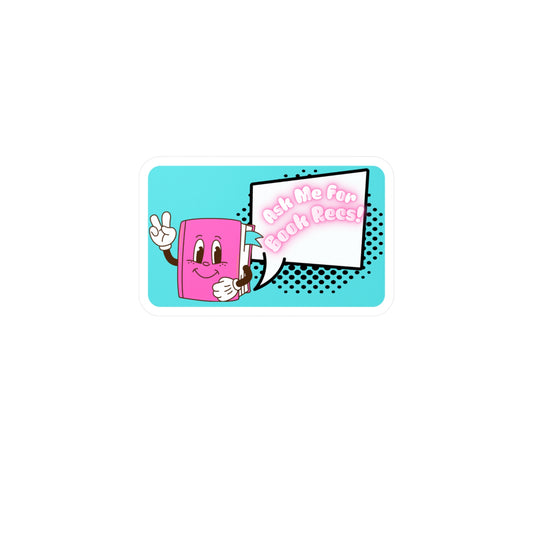 Ask Me for Book Recs Sticker