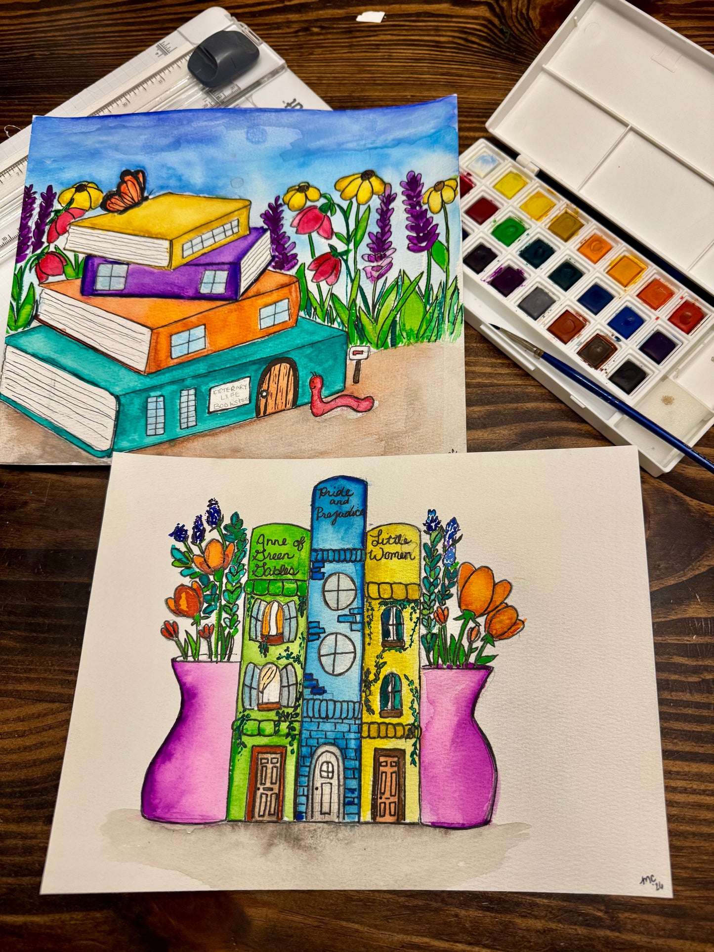 Bookshop Watercolors
